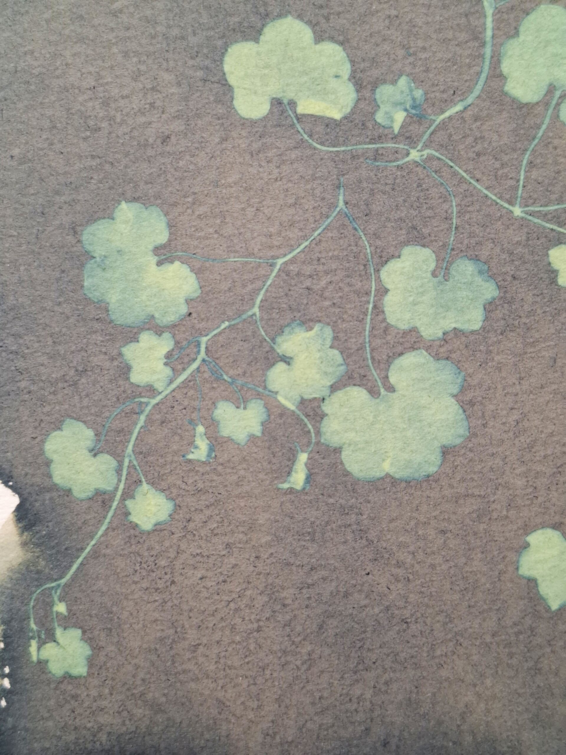 Ruine de Rome éphémère cyanotyp